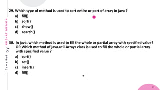 Std 12 Computer Chapter 9 Working with Array and String in Java ...