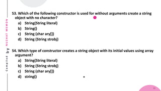 Std 12 Computer Chapter 9 Working with Array and String in Java ...