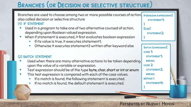 Std 12 computer java basics part 3 control structure | PPT
