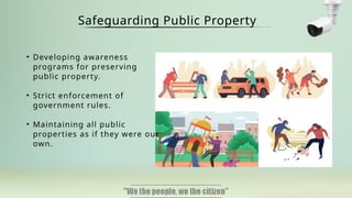 Protect Public Property Example Std 5th Red House power point presentation | PPTX