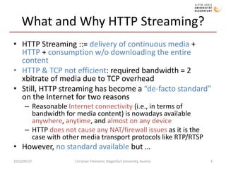 Stream Audio Http HTTP Streaming of MPEG Media | PPTX