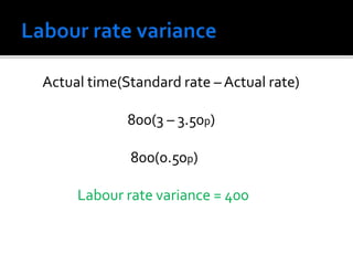 Standard costing problem | PPTX