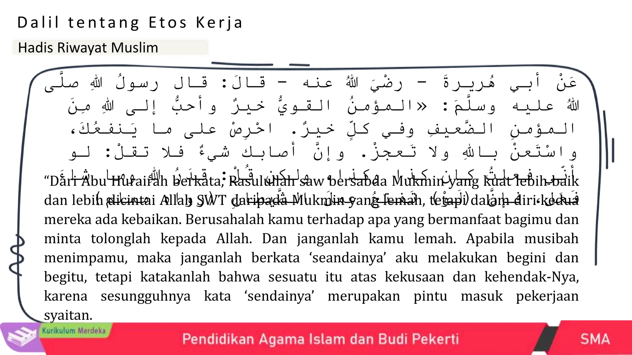 materi PAI kelas X Tentang Kompetisi dalam kebaikan dan Etos Kerja | PPTX