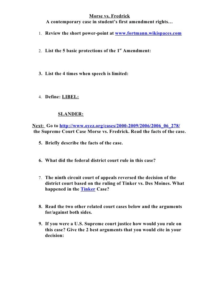 contemporary cases first amendment