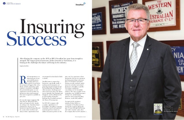 Steadfast Group CEO Magazine Presented by Statewide