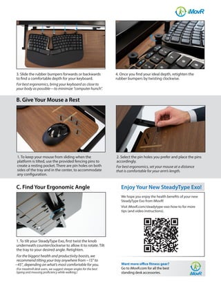 SteadyType Exo Ergodynamic Keyboard Tray User Instructions PDF
