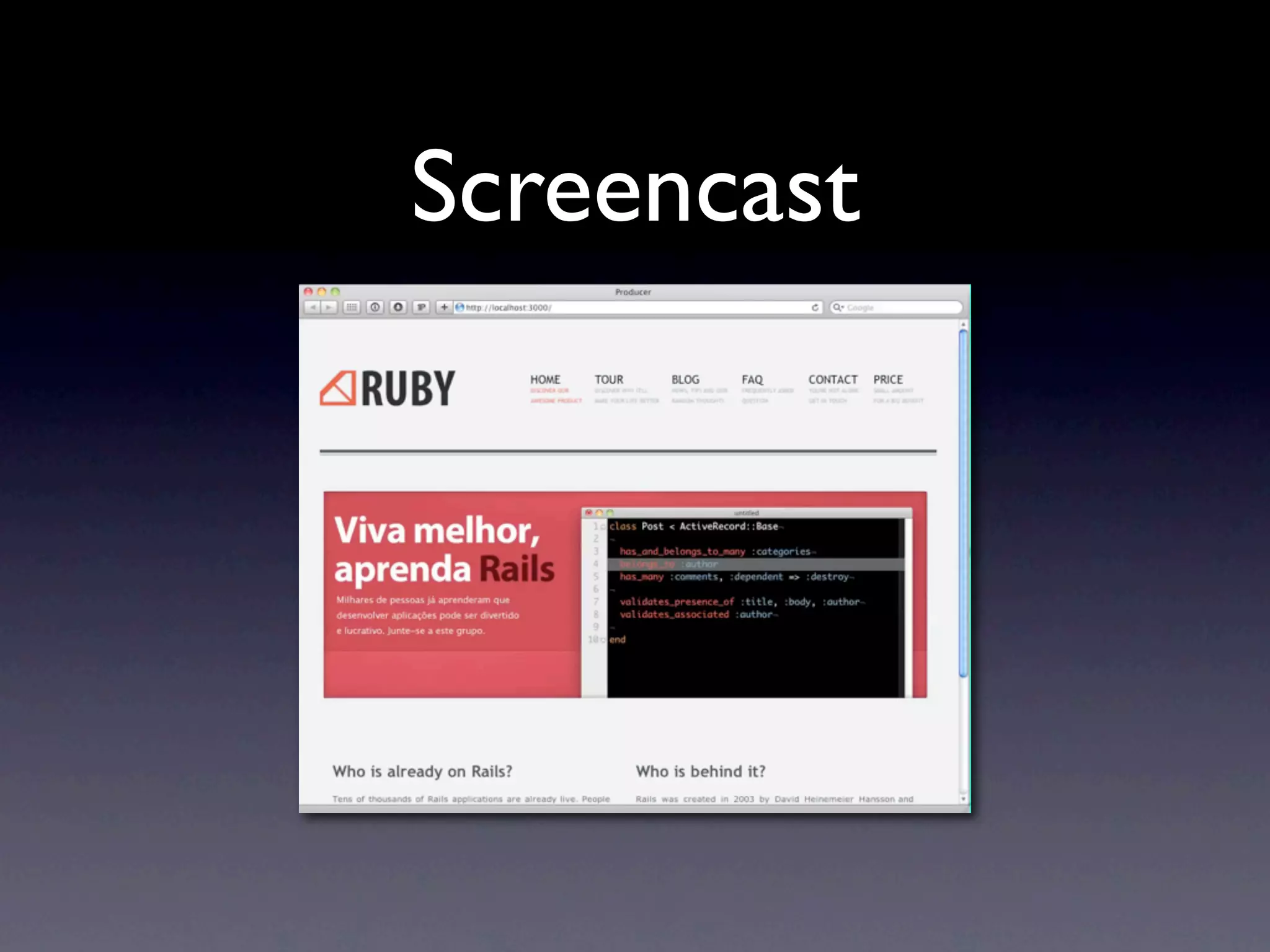 Screencast
 