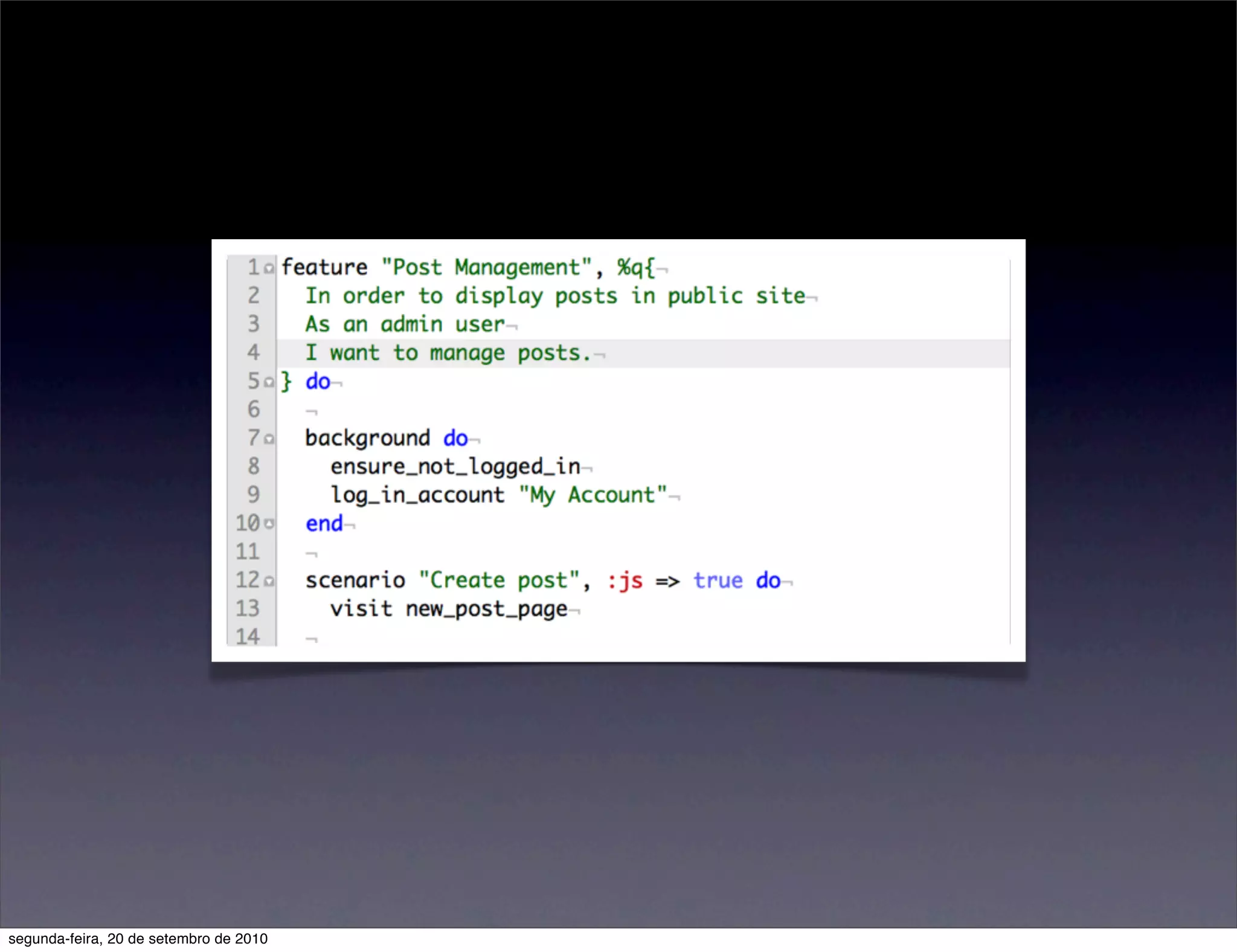 segunda-feira, 20 de setembro de 2010
 