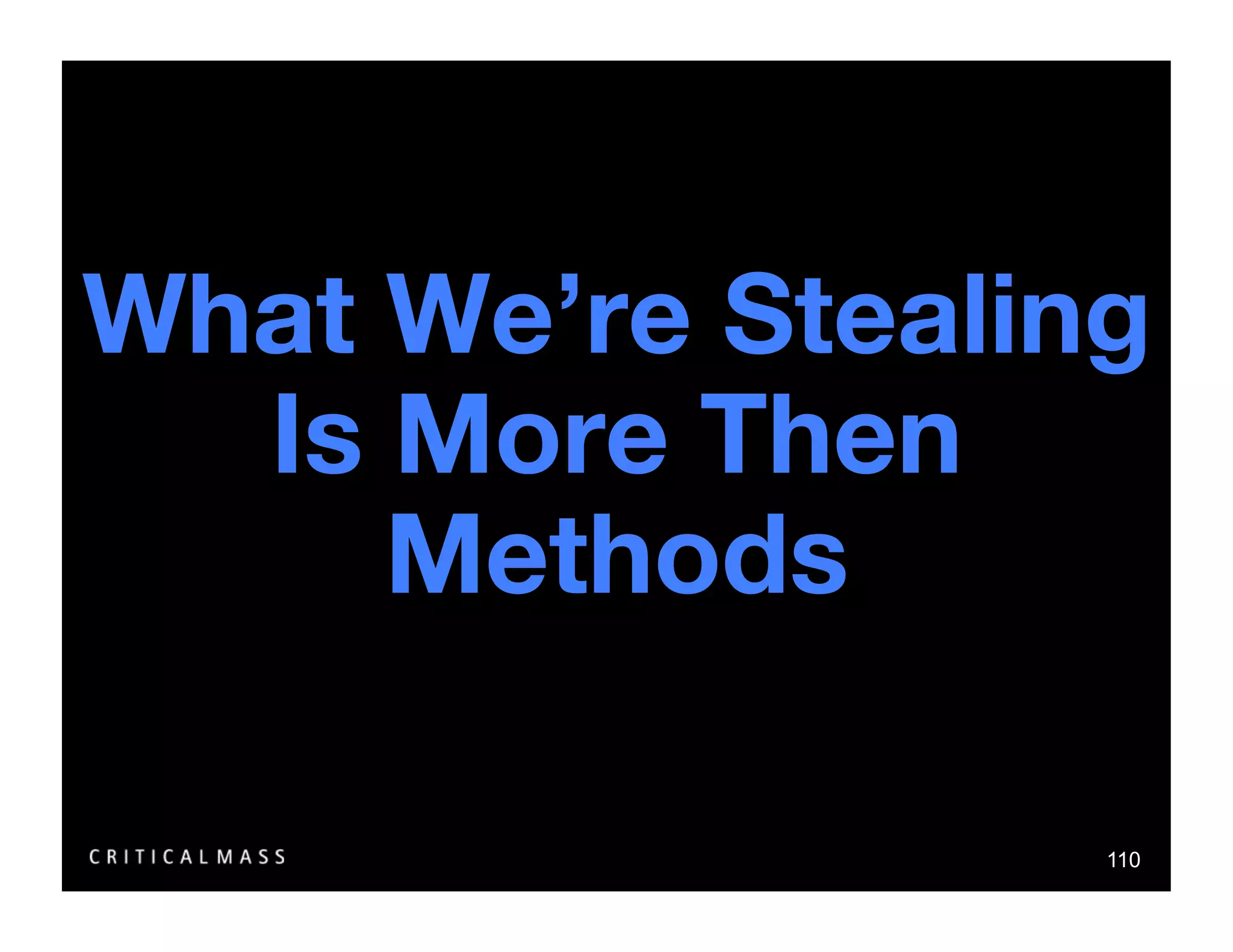 Stealing From The Information Architects