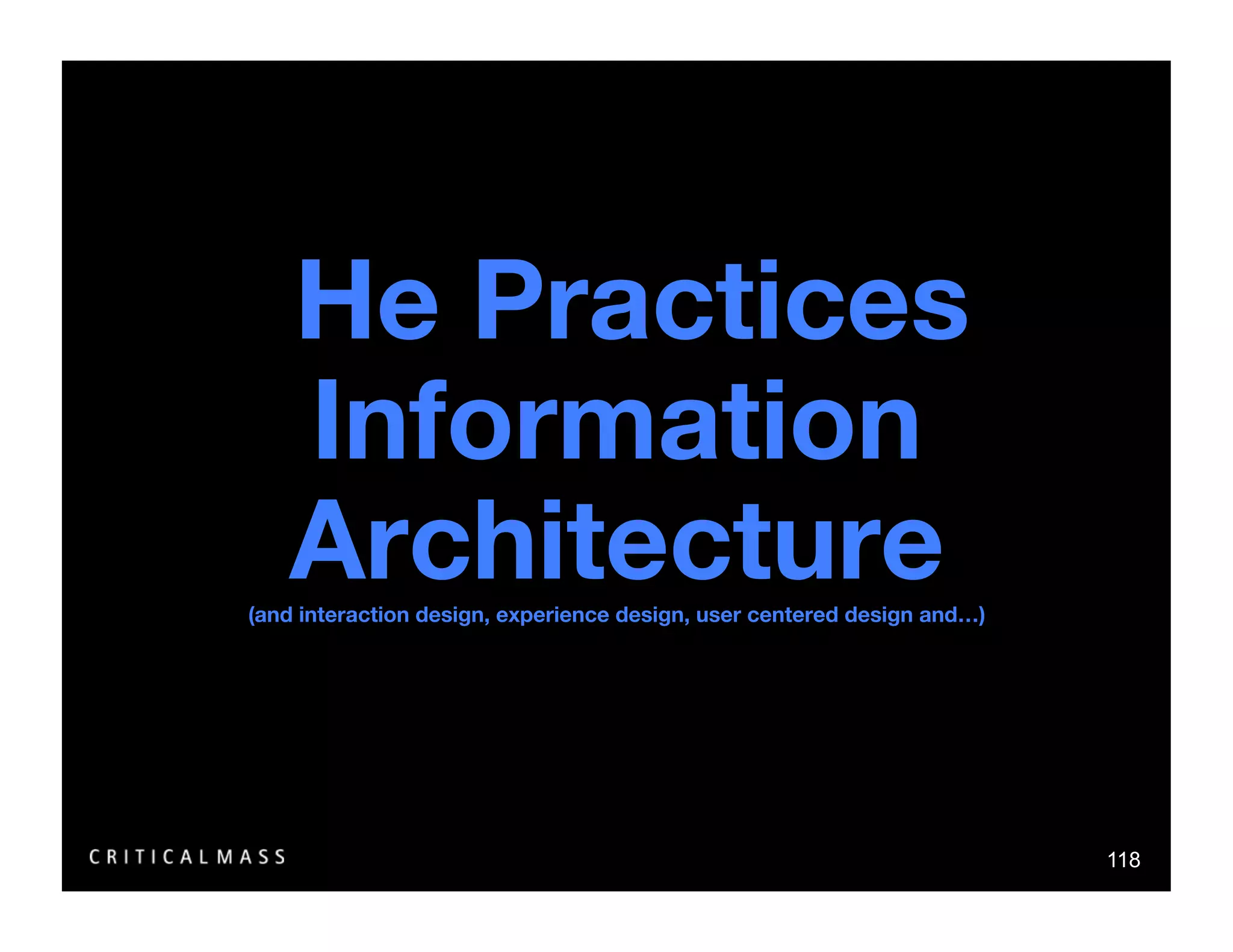 Stealing From The Information Architects