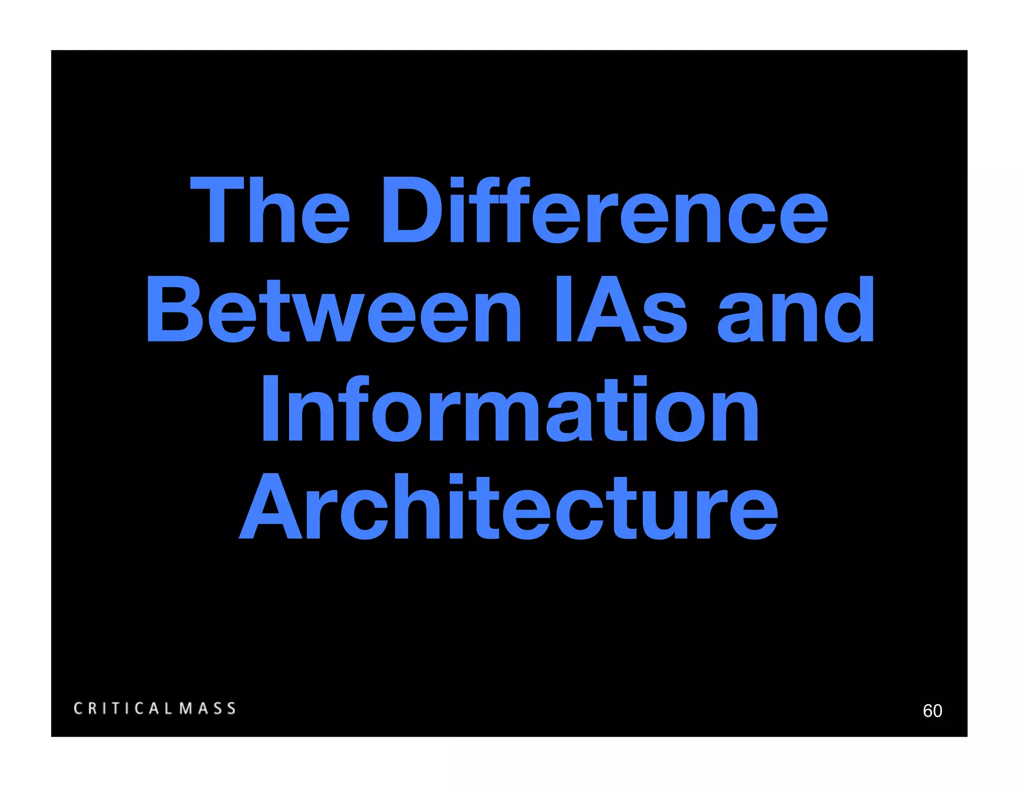 Stealing From The Information Architects