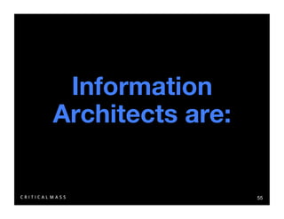 Stealing From The Information Architects