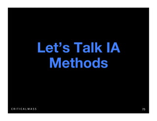 Stealing From The Information Architects