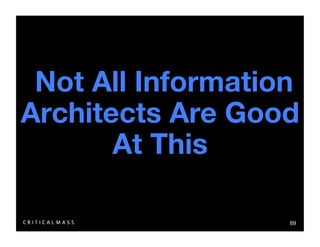 Stealing From The Information Architects