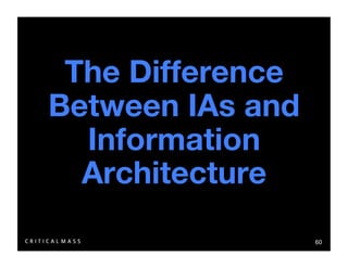 Stealing From The Information Architects