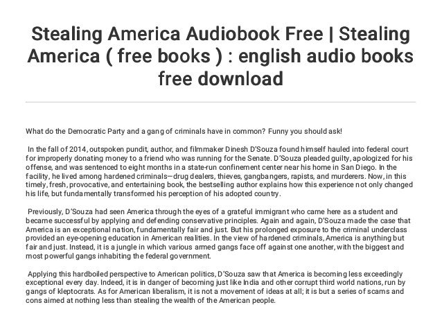 Stealing America Audiobook Free Stealing America Free Books 