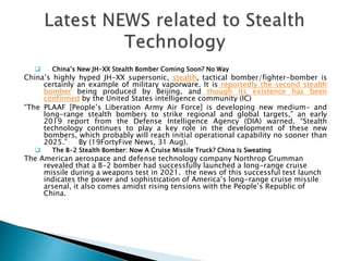 Stealth Technology Details and Market Report | PPTX