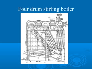 Four drum stirling boiler
 