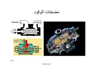 ‫اﻟﺒﺨﺎرﯾﺔ‬ ‫اﻟﻤﺮاﺟﻞ‬
113
‫اﻟﻮﻗﻮد‬ ‫ﻣﻀﺨﺎت‬
 