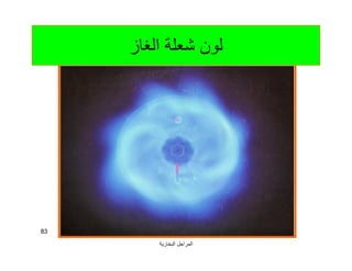 ‫اﻟﺒﺨﺎرﯾﺔ‬ ‫اﻟﻤﺮاﺟﻞ‬
83
‫اﻟﻐﺎز‬ ‫ﺷﻌﻠﺔ‬ ‫ﻟﻮن‬
 