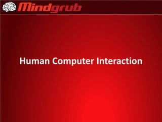 Human Computer Interaction
 