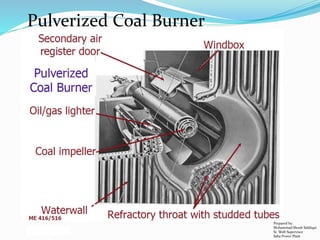 Pulverized Coal Burner
Prepared by:
Mohammad Shoeb Siddiqui
Sr. Shift Supervisor
Saba Power Plant
 