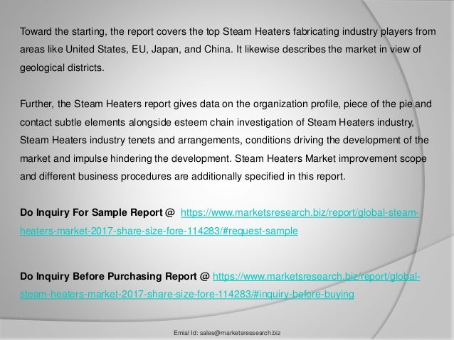 global steam heaters market 2017 share size forecast 2022 steam profile size