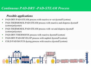 use of steaming in textile processing machinery