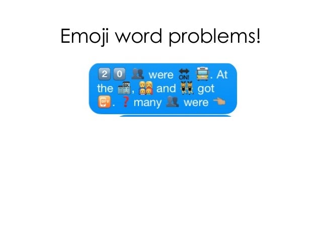 emoji word problems