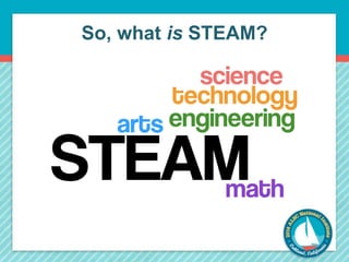 So, what is STEAM? 
 