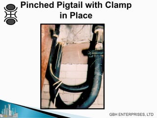 Pinched Pigtail with Clamp
in Place
 