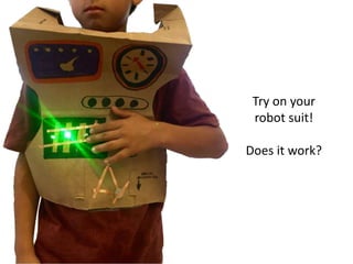 Try on your
robot suit!
Does it work?
 