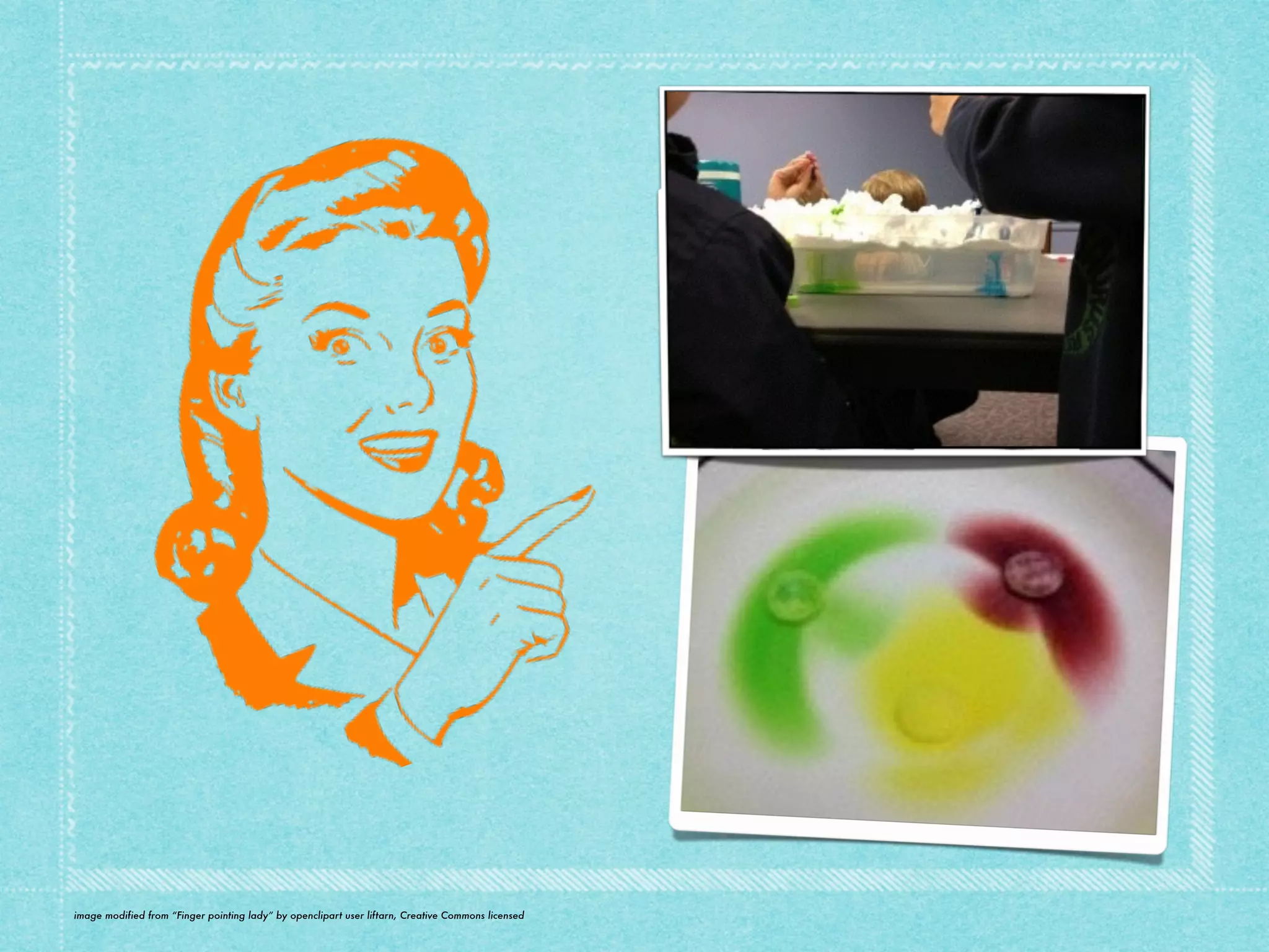 image modified from “Finger pointing lady” by openclipart user liftarn, Creative Commons licensed 
 