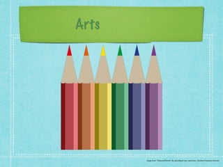 Arts ≠ Crafts 
image from “Coloured Pencils” by openclipart user rewarriner, Creative Commons licensed 
 