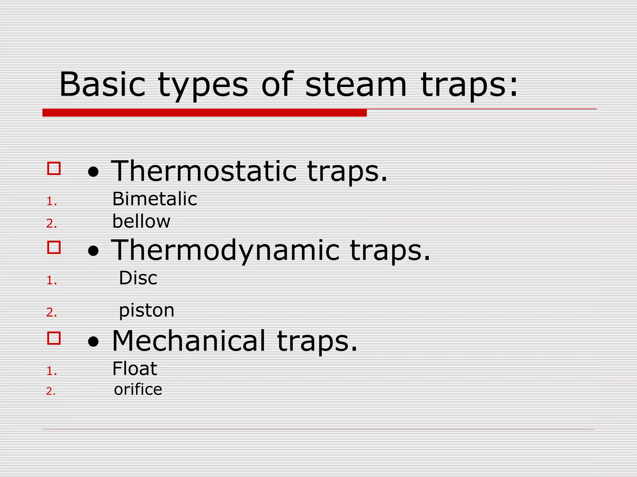 Steam traps PPT