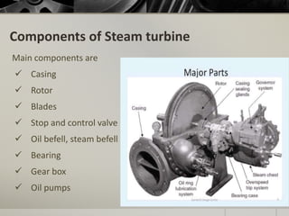 Steam Compponents Steam turbine | PPTX