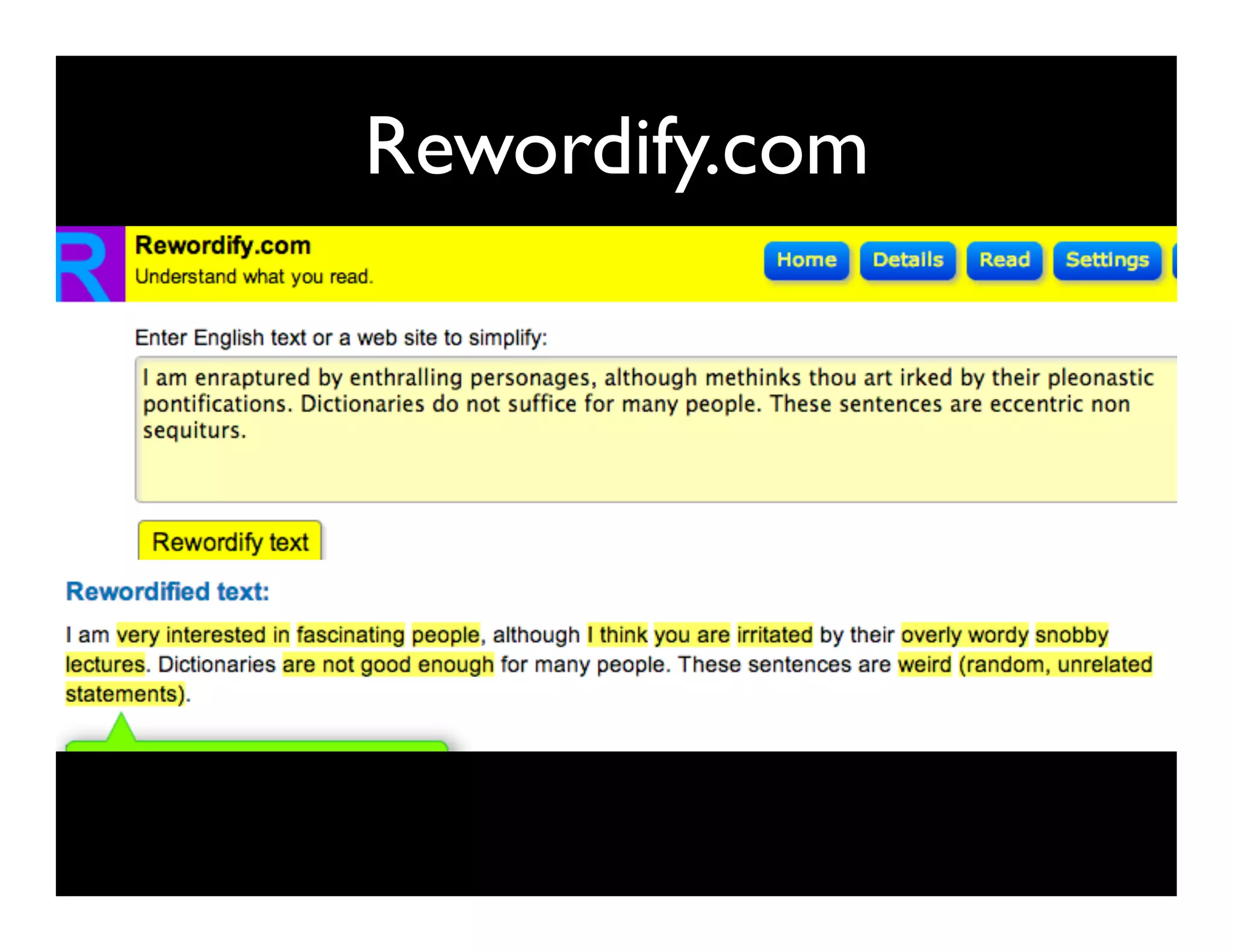 Rewordify.com
 