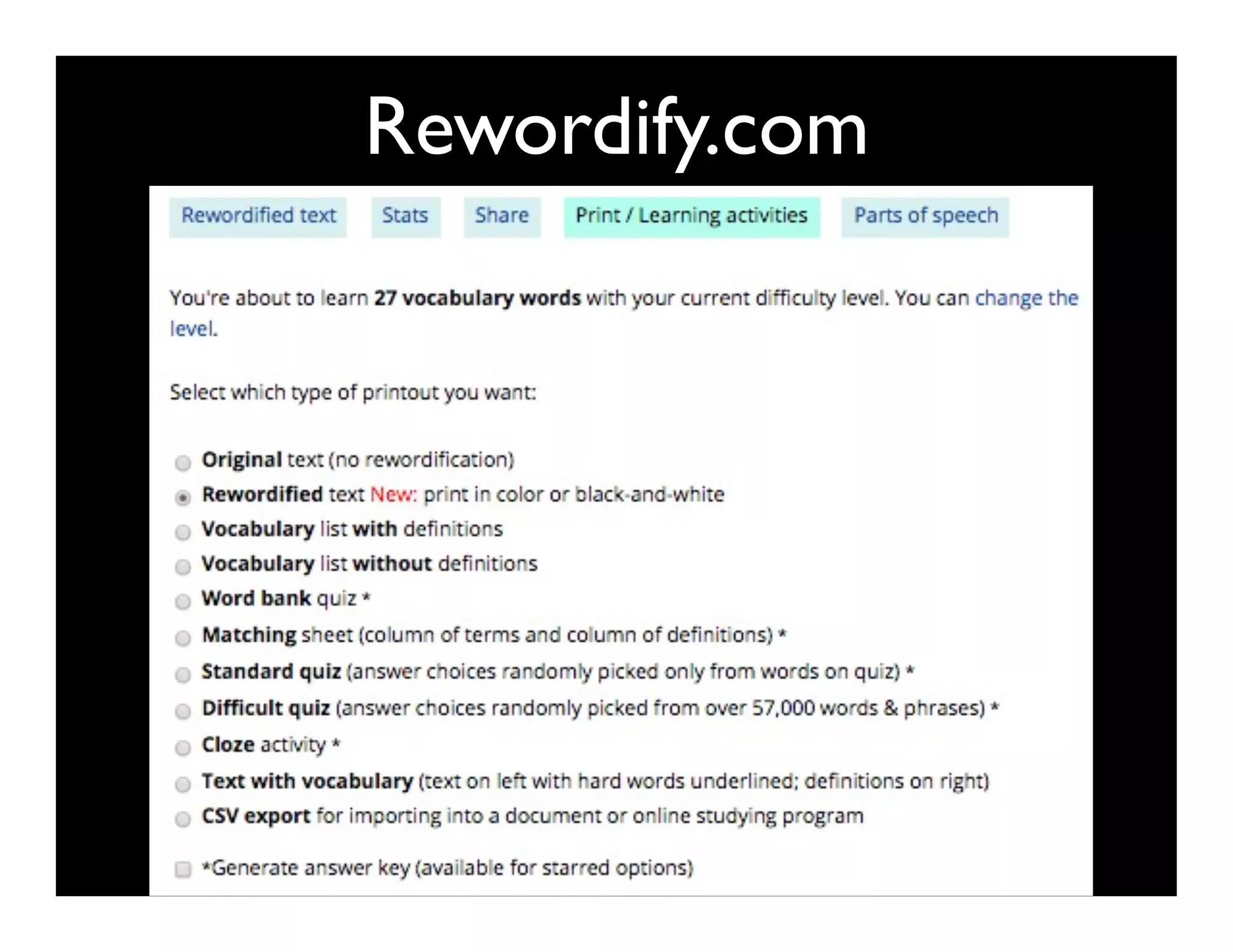 Rewordify.com
 