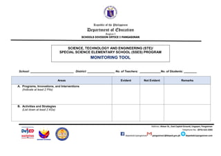 Sses Program Building STE and SSES Monitoring Tool in INSET.pdf