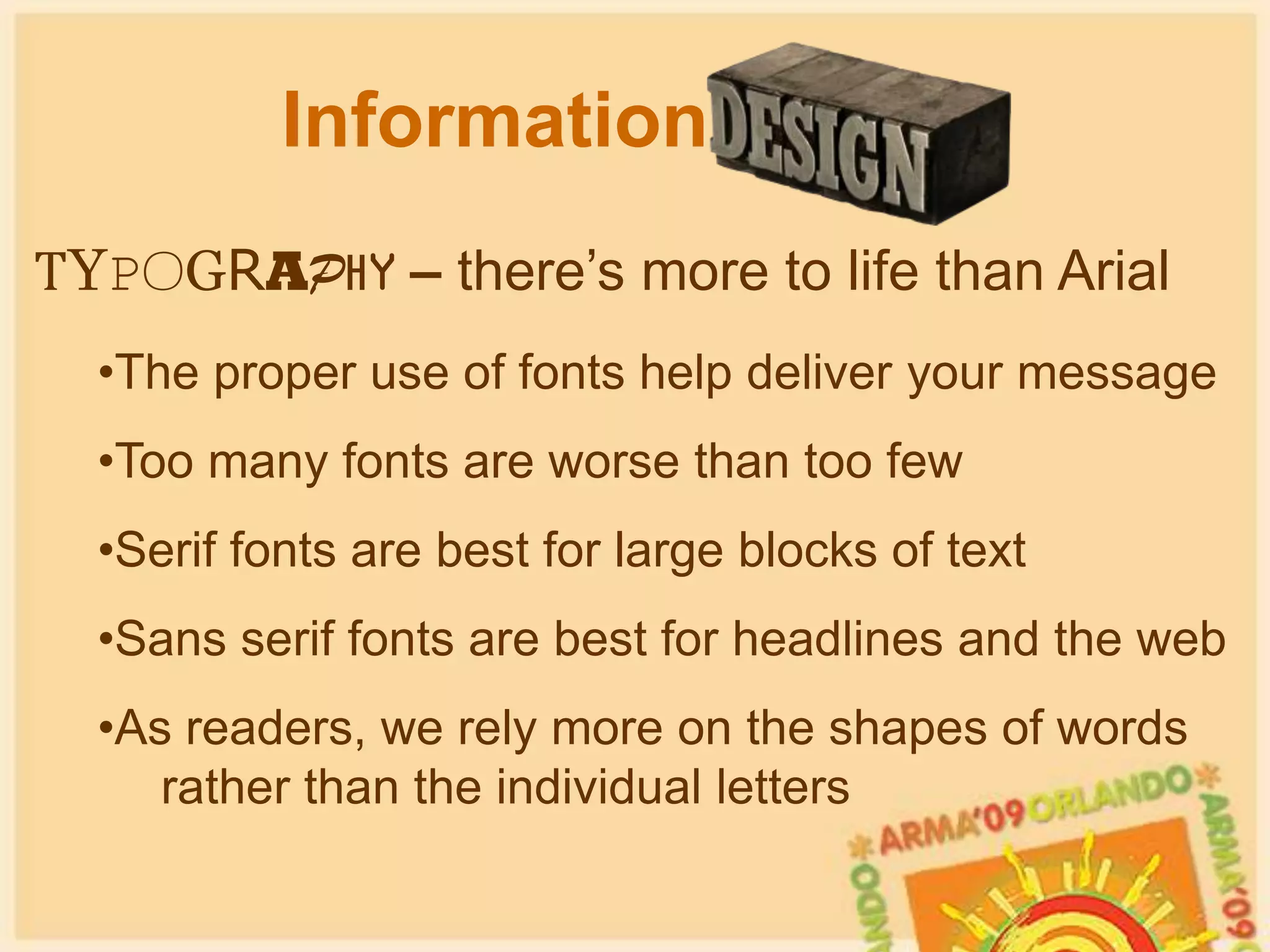 Time consuming for all involvedPros & ConsPresentationsEasier “sell” in a continuous education culture