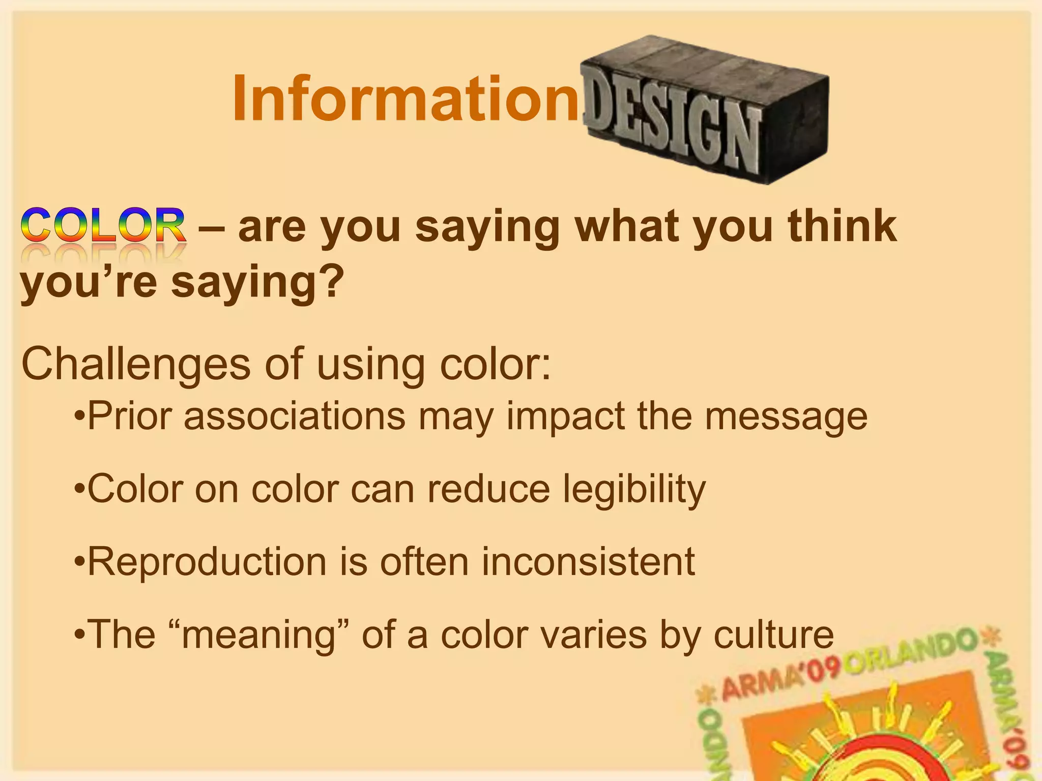 Must be comfortable speaking in front of groups