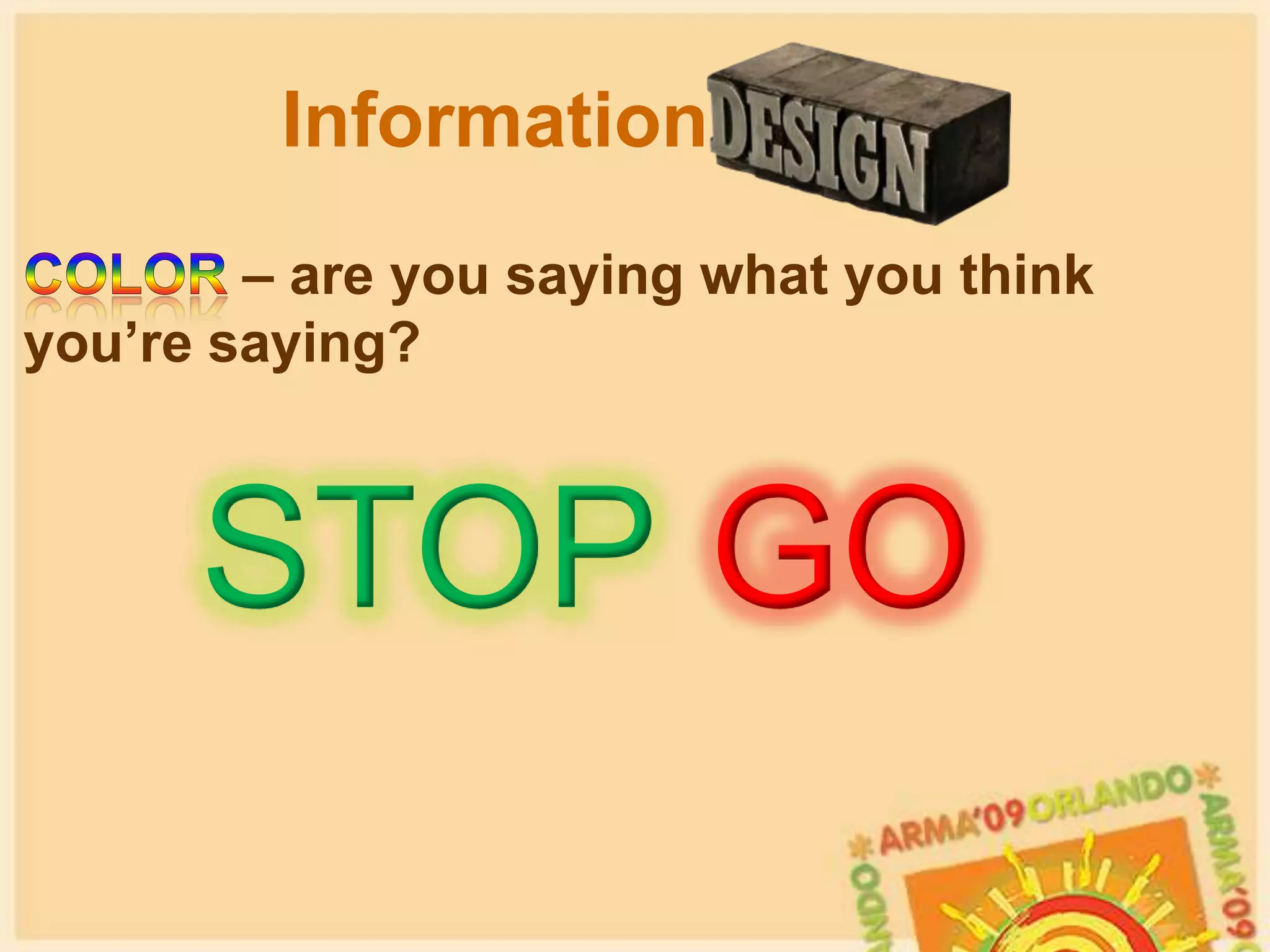 Need experience using “slideware”