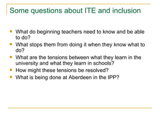 Reforming Teacher Education for Inclusive Education | PPT