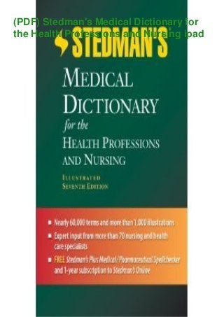 (PDF) Stedman's Medical Dictionary for
the Health Professions and Nursing ipad
 