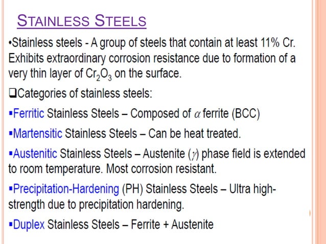 Classification of Steel