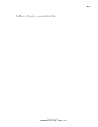 D-16
Design Examples V14.0
AMERICAN INSTITUTE OF STEEL CONSTRUCTION
See Chapter J for illustrations of connection limit state checks.
Return to Table of Contents
 