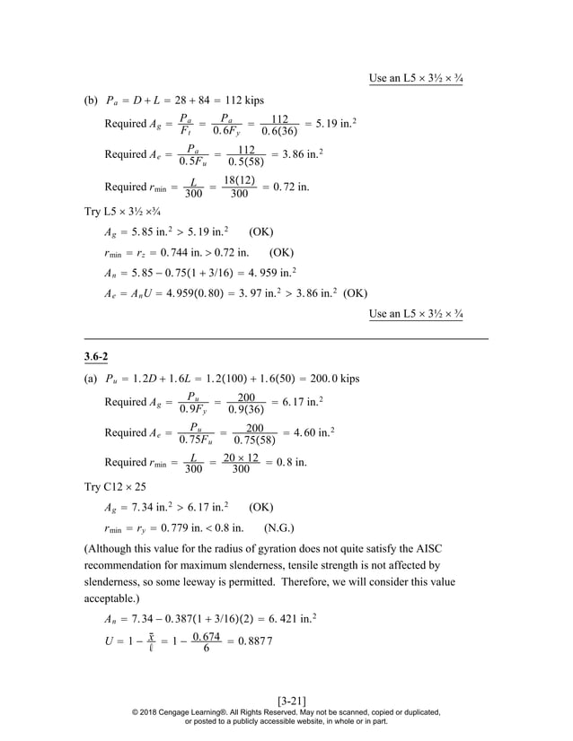 Steel Design 6th Edition Segui Solutions Manual PDF