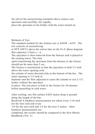 Steel 4140Left MiddleRight AVGHardness (HRA)42.7.docx