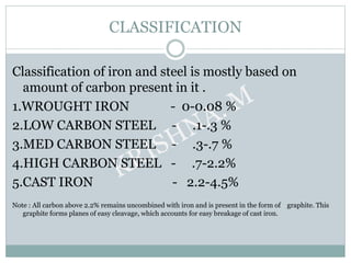 Steel Description Steel and its alloys , Nickel alloys , super alloys. | PPTX