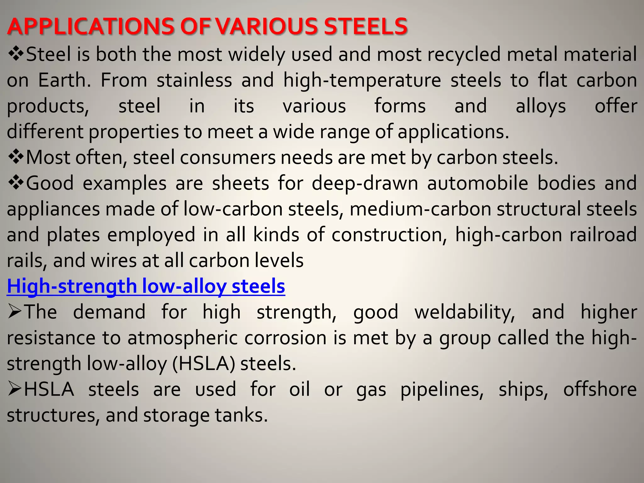 Applications of Steel | PPTX